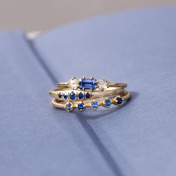 Belen® | Vintage Layered Blue Zirconia Ring