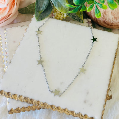 Myrto® | Stella Dainty Star Pendant Choker Necklace  Gold or Silver