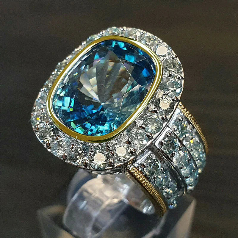Xenia® | Vintage Blue Glass Bright Ring