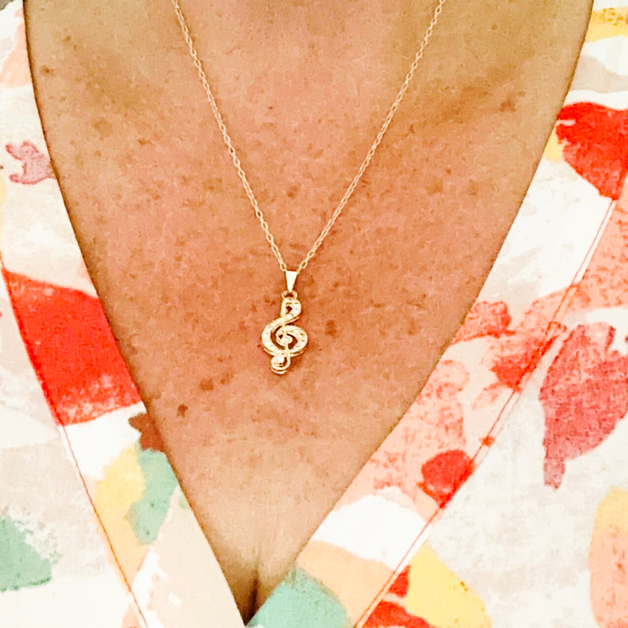 Galatea® | Aria Treble Clef Pendant Necklace