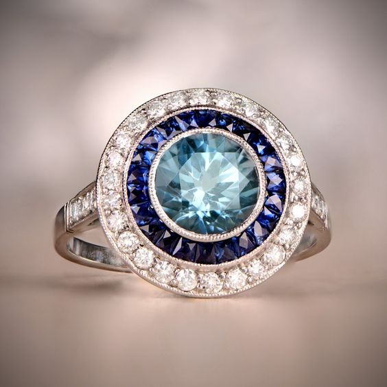 Shasta® | Vintage Blue Crystal Rounded Ring