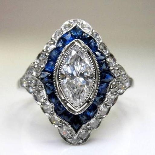 Ondine® | Vintage Blue Bright Zirconia Ring