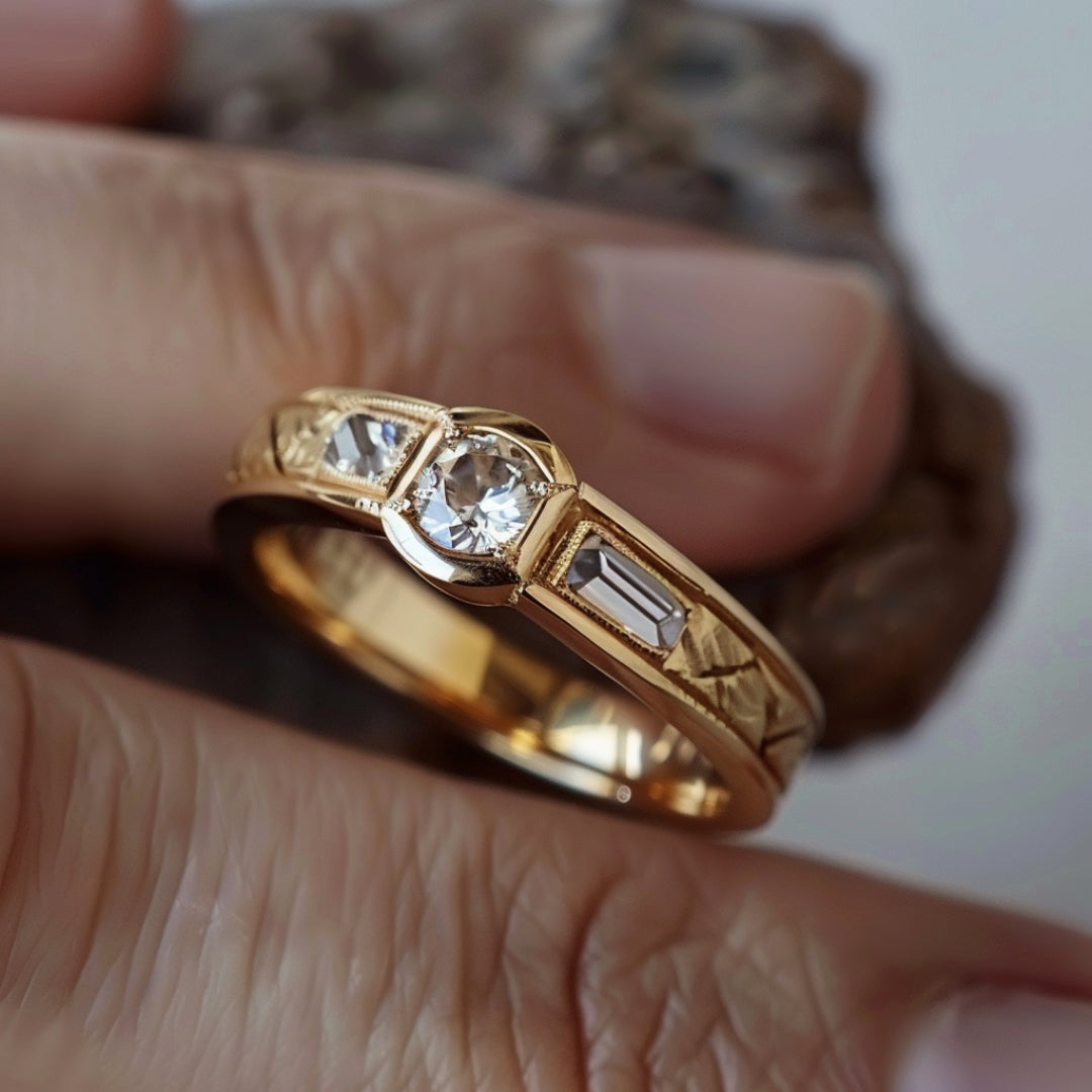 Valeria® | Golden Zirconia Ring