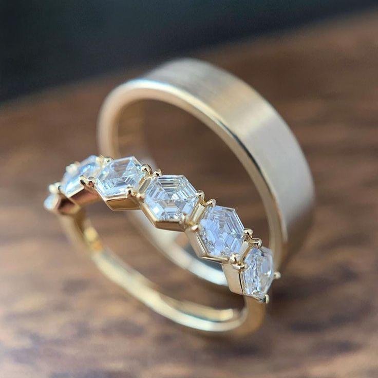 Zoe® | Vintage Couple Golden Ring Set