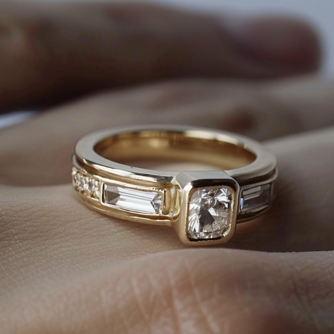 Rosalía® | Zirconia Golden Ring