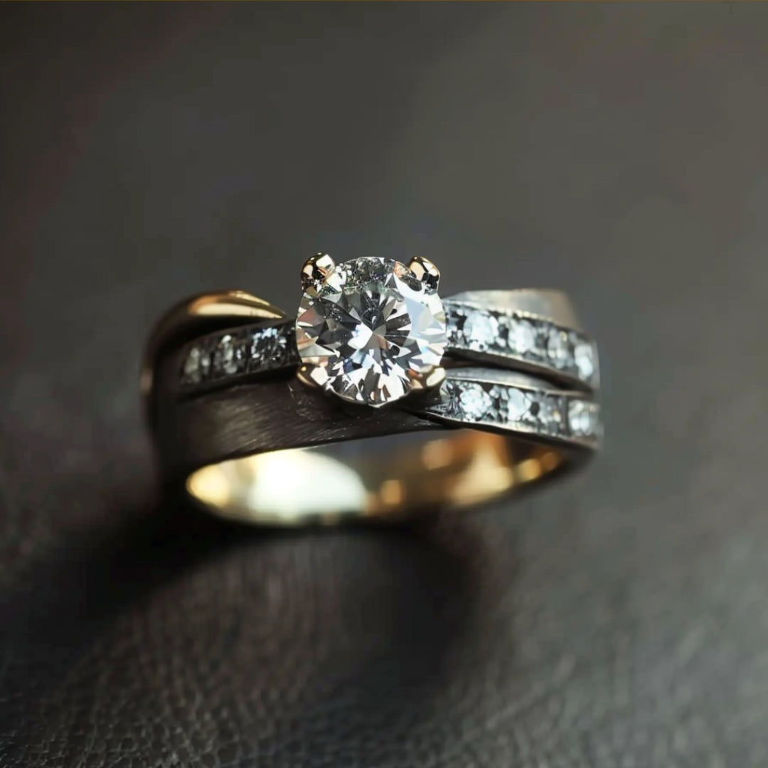 Rocío® | Zirconia Dark Silver Ring