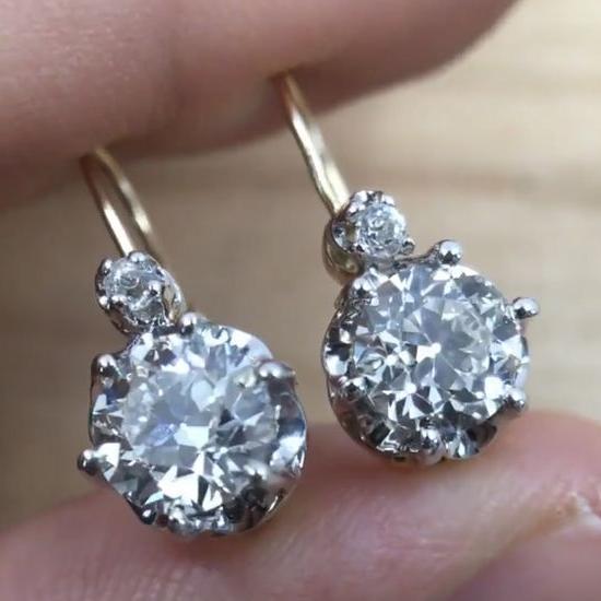 Guadalupe® | Vintage Zirconia Platinum Earrings