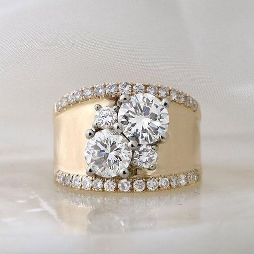Ximena® | Vintage Golden Bright Zirconia Ring
