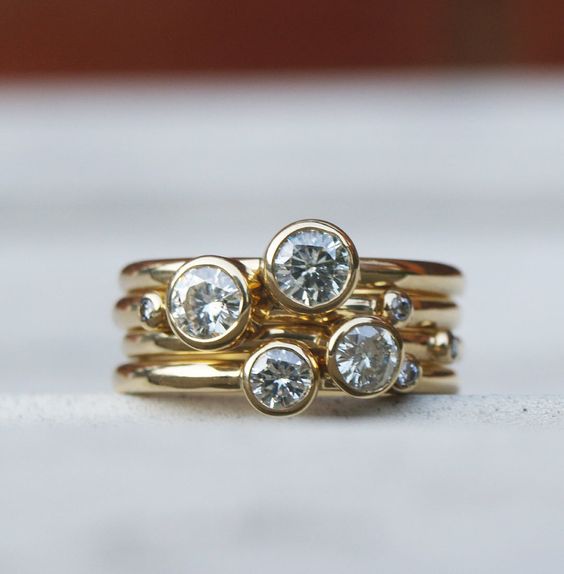Kaia® | Vintage Layering Gold Zirconia Ring