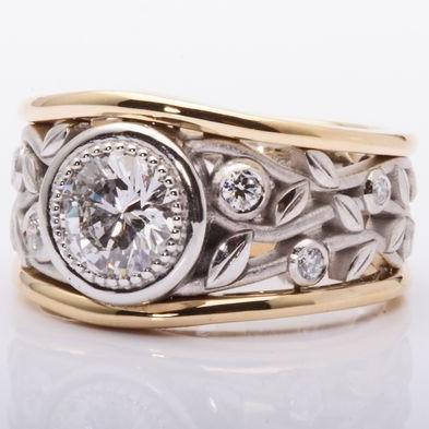 Willow® | Vintage Ivy Silver & Gold Zirconia Ring