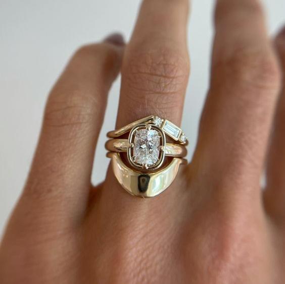 Vesper® | Vintage Bright Golden Ring Set