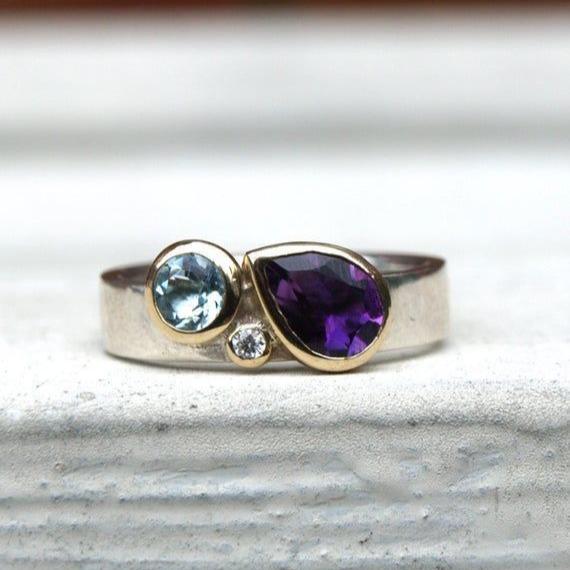 Carmen® | Vintage Purple Zirconia Drop Ring