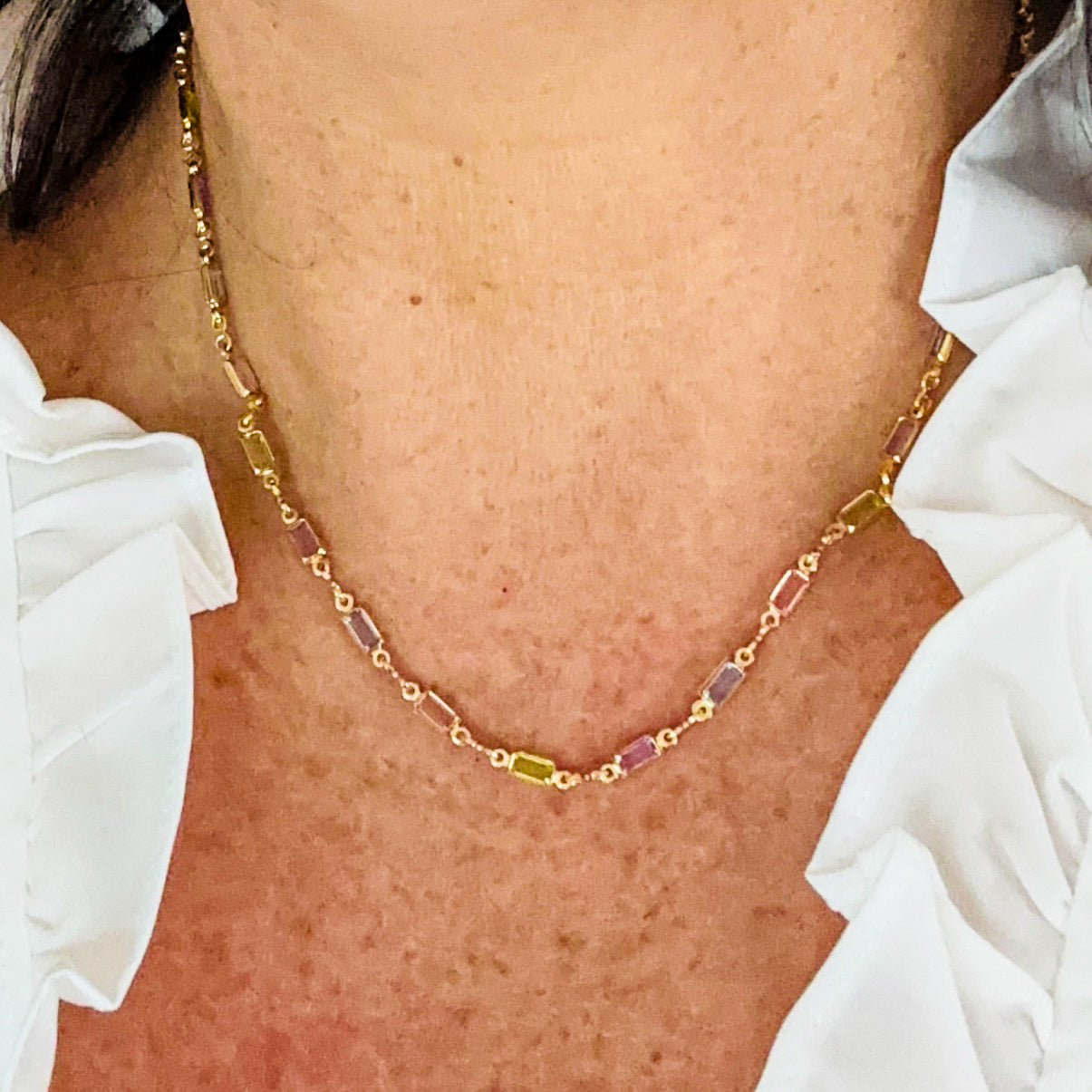 Eva® | Isabella MultiColor CZ Stone Necklace