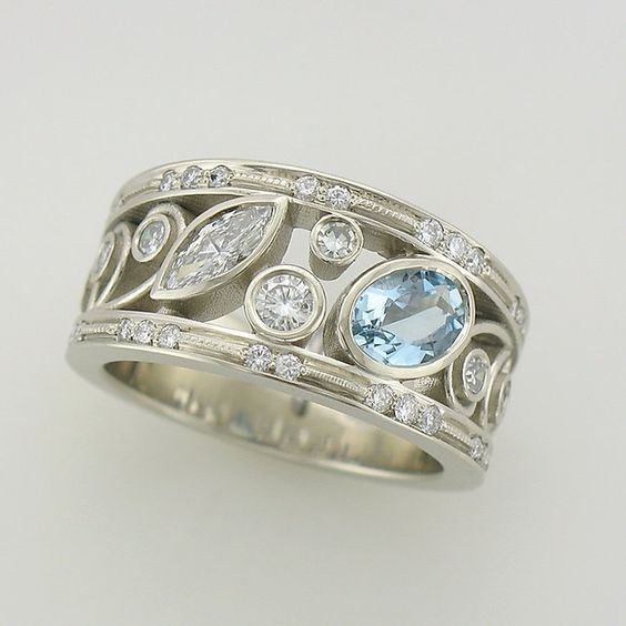 Jennifer® | Vintage Zirconia Silver & Blue Ring
