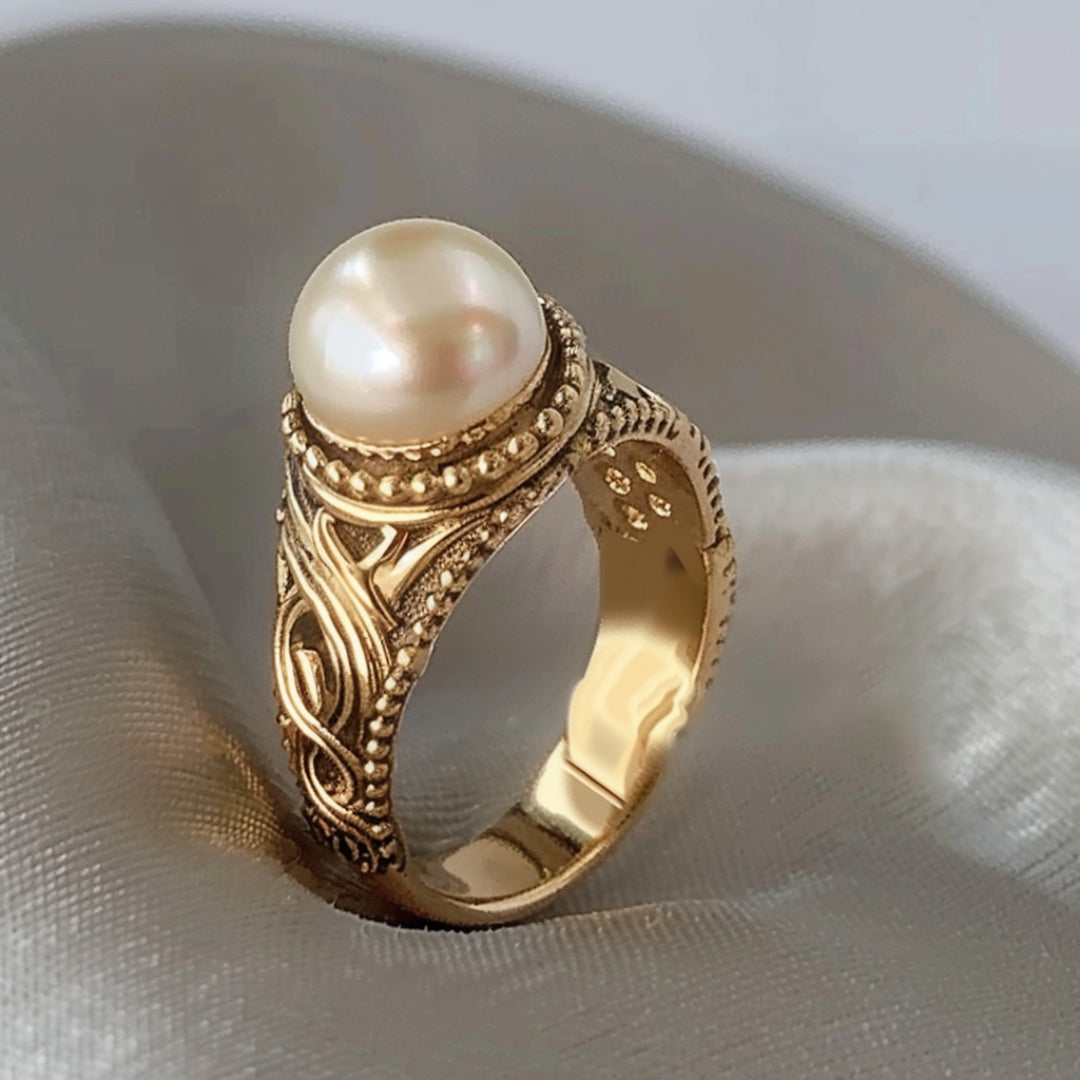 Perla® | Gold Pearl Ring