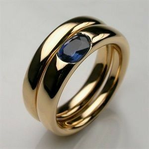 Trinidad® | Vintage Golden & Blue Zirconia Ring