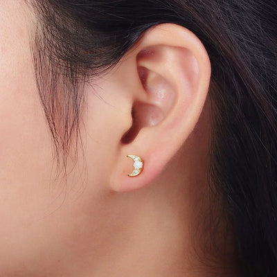 Fabiola® | Opal Moon Stud Earrings
