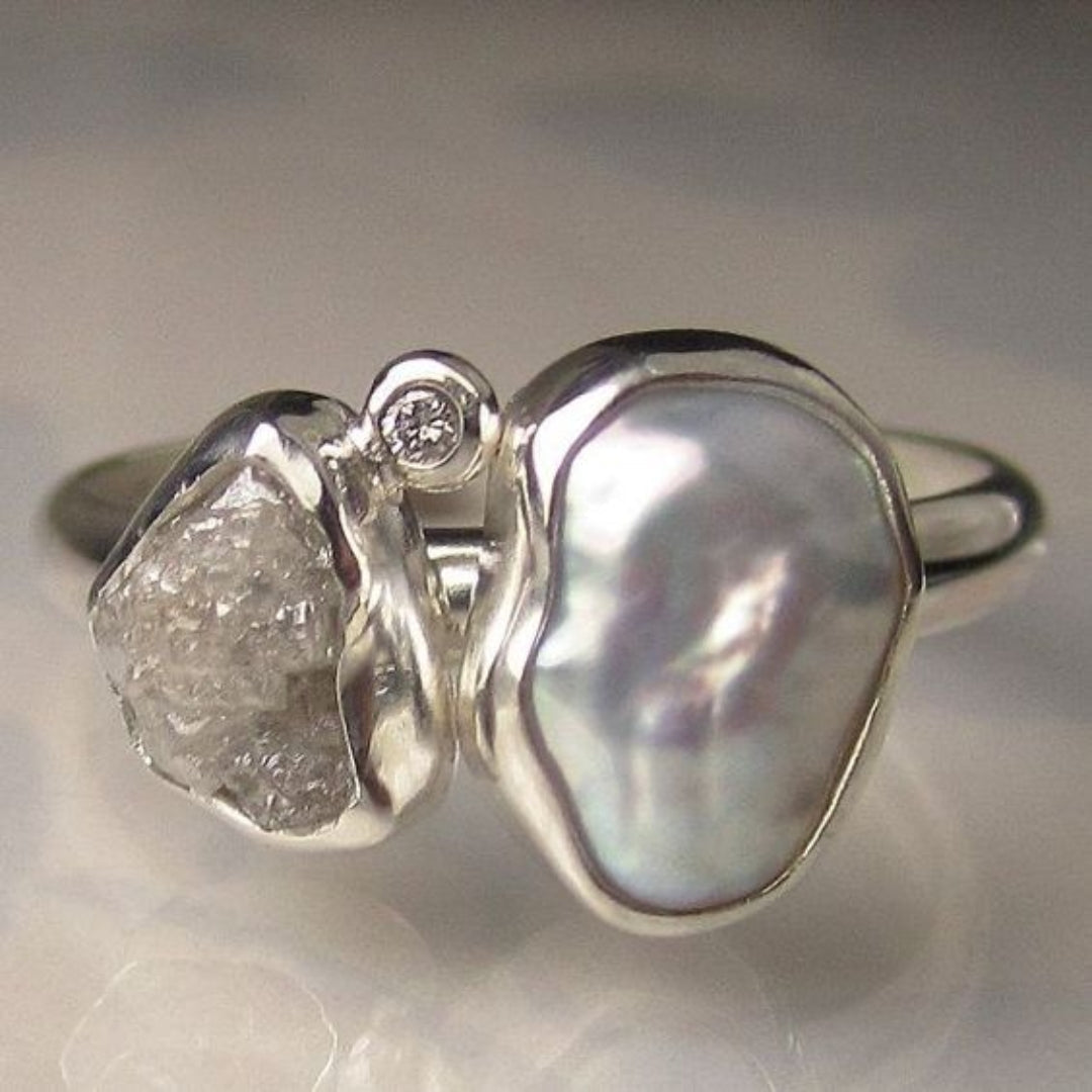 Wren® | Vintage Baroque Pearl Silver Ring