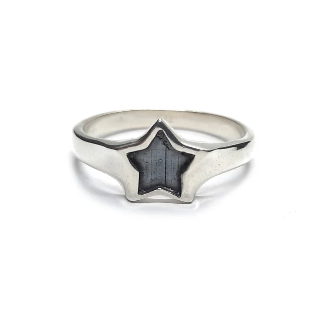 Kira® | Vintage Black Star Silver Ring