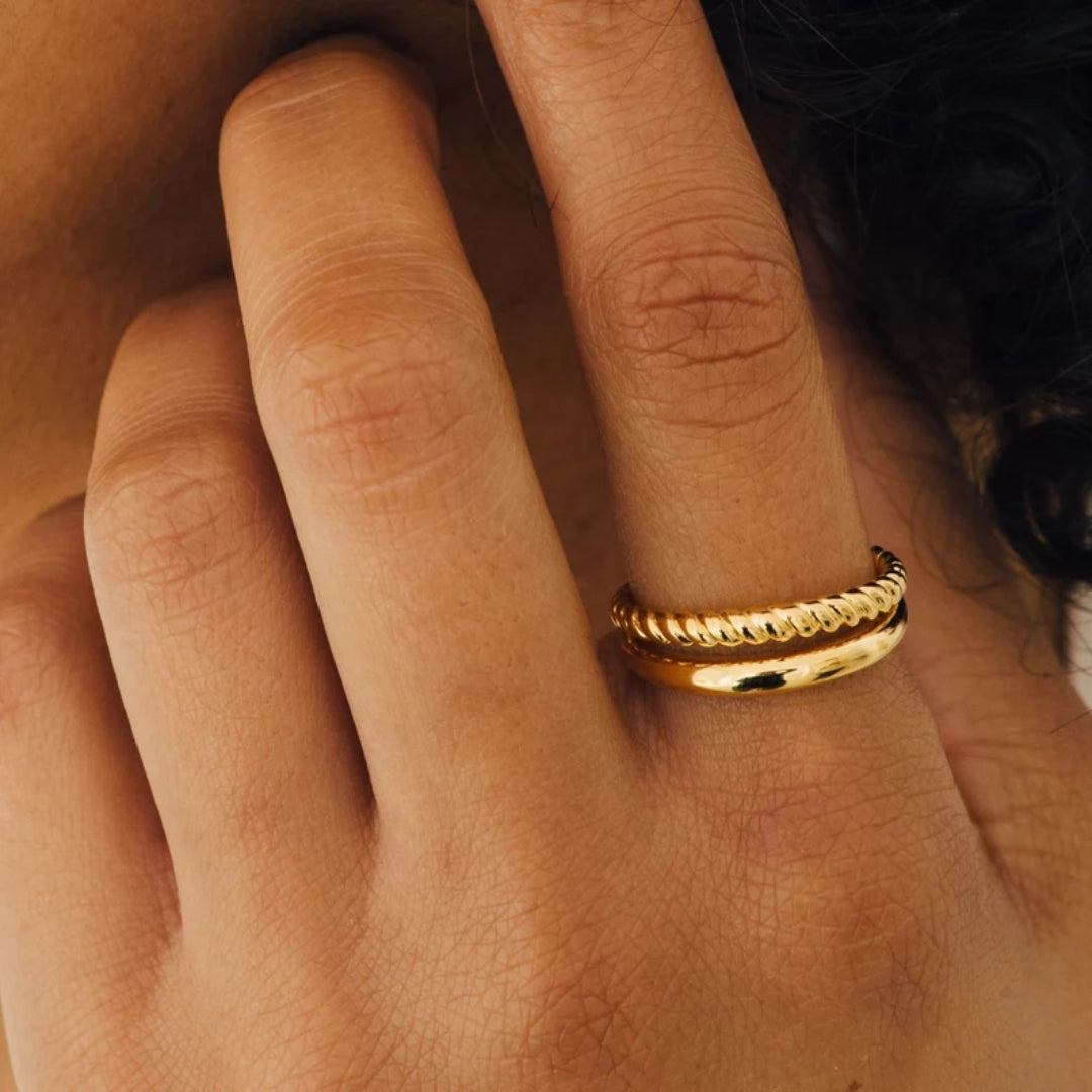 María Eugenia® | Vintage Gold Beads Ring