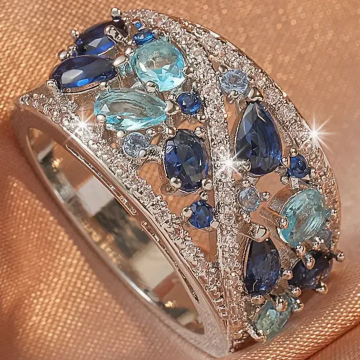 Ida® | Vintage Blue Zirconia Ring