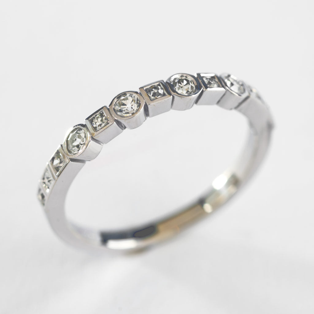 Xenia® | Vintage Inlaid Glass Silver Ring