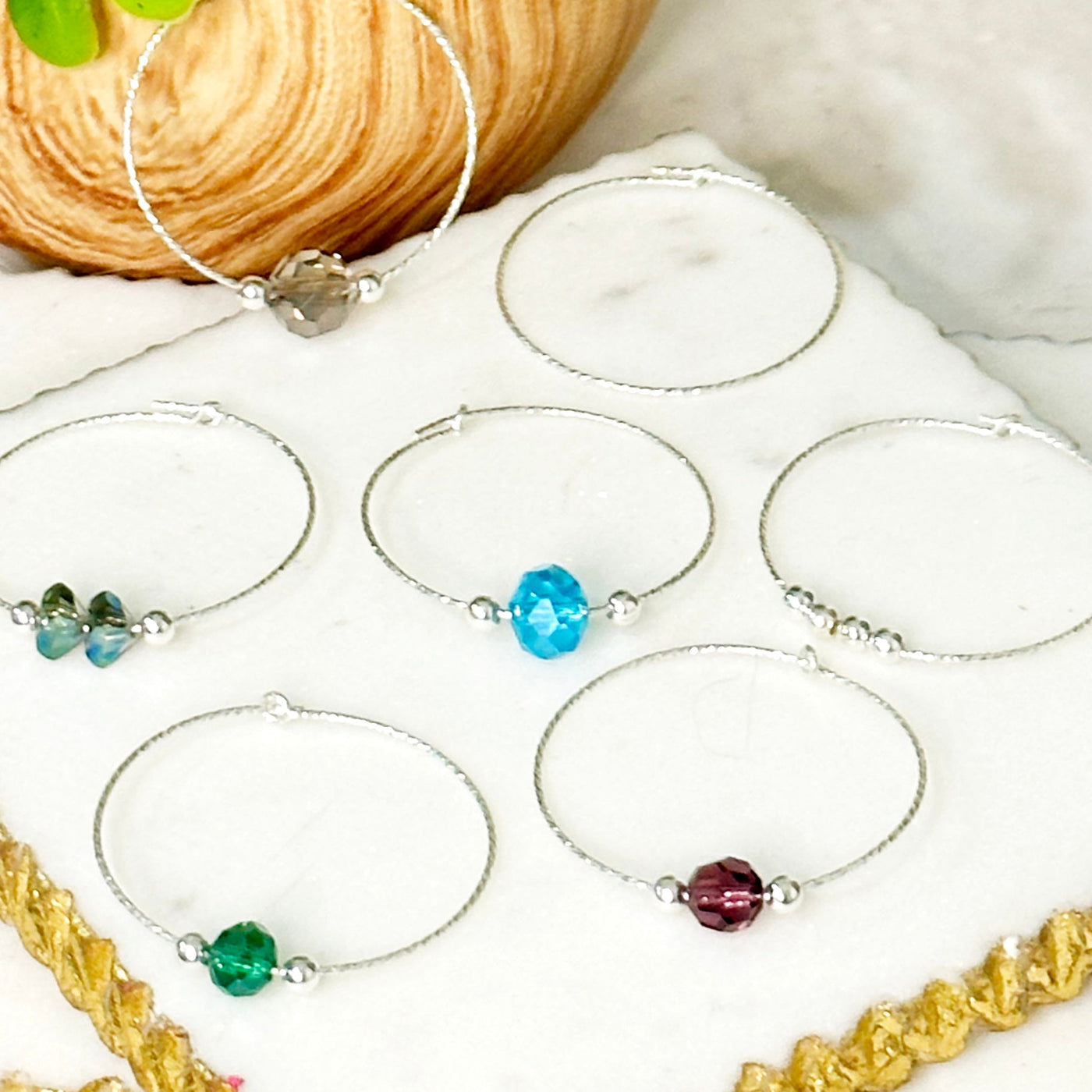 Merced® | Gia Sparkle Hoops With Bead Packet  Gold or Silver