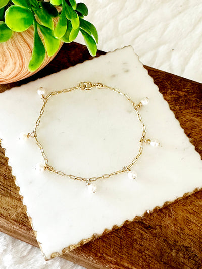 Miriam® | Gina Mini Pearl Charm Bracelet
