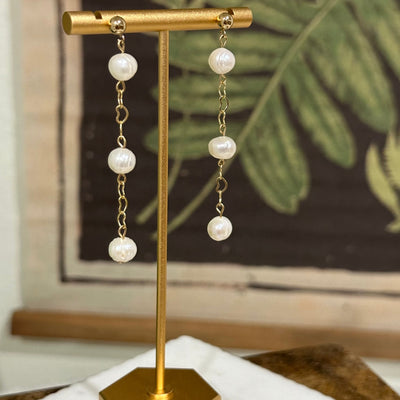 Sylvana® | Three Wishes Pearl Dangle Earrings