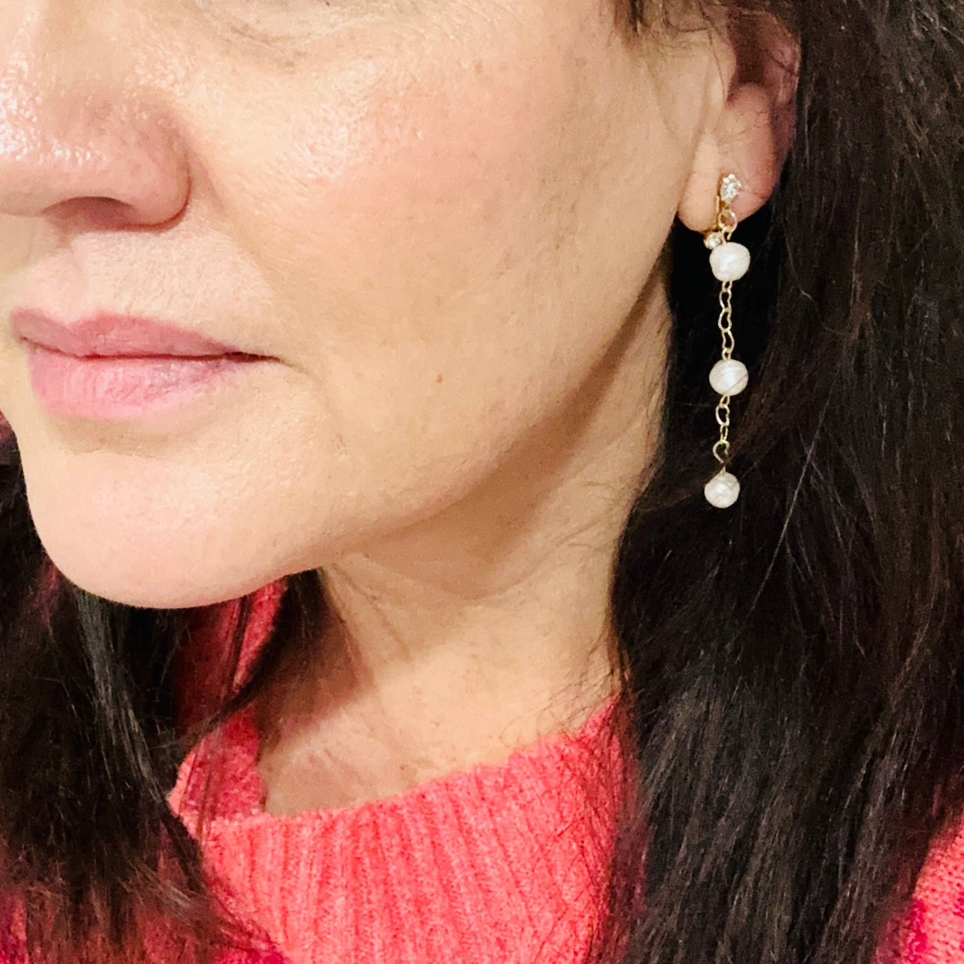 Sylvana® | Three Wishes Pearl Dangle Earrings