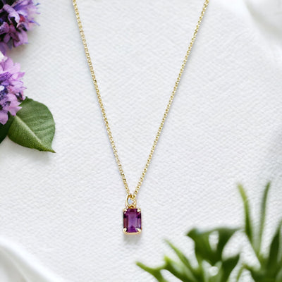 Liliana® | Violetta Amethyst Baguette Necklace