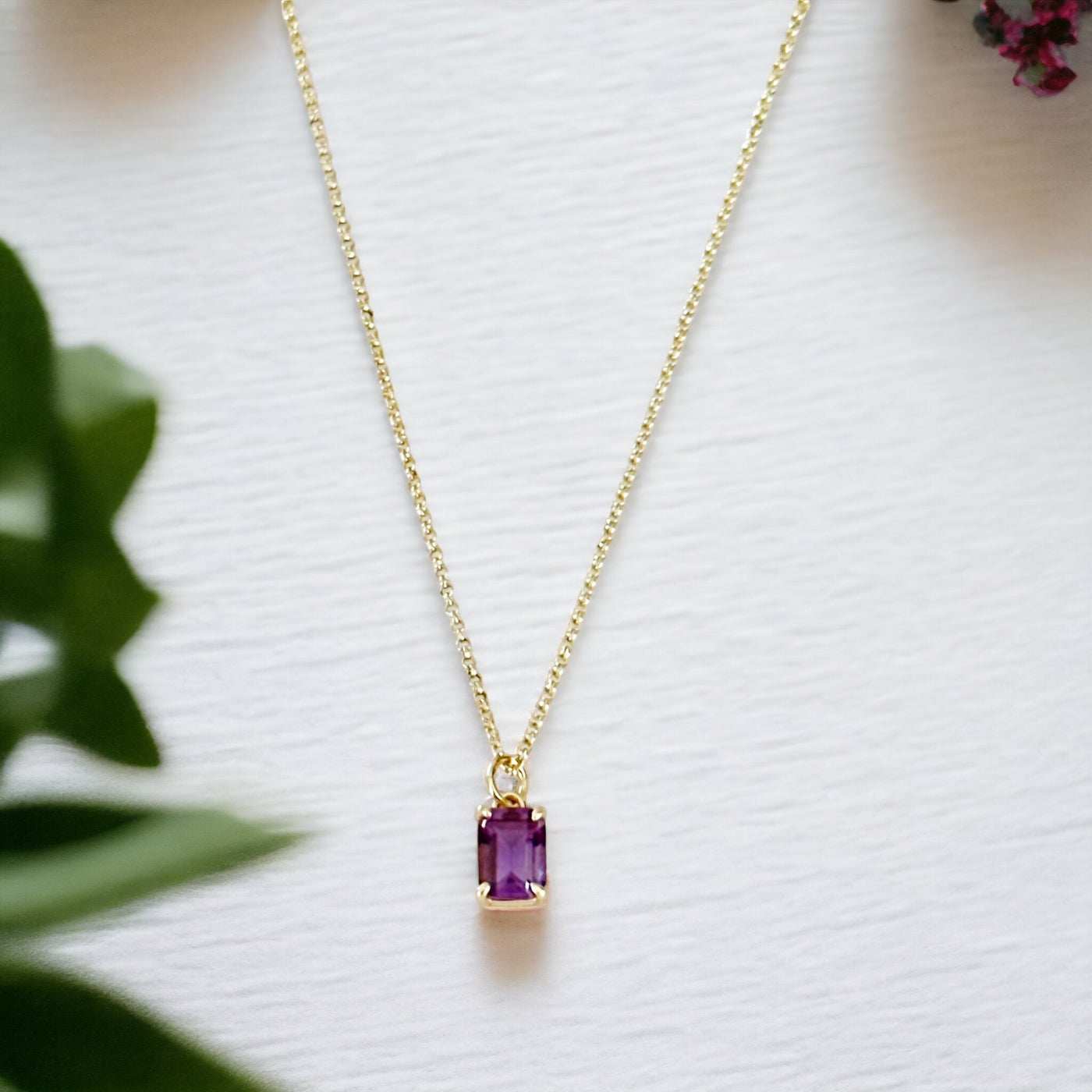 Liliana® | Violetta Amethyst Baguette Necklace
