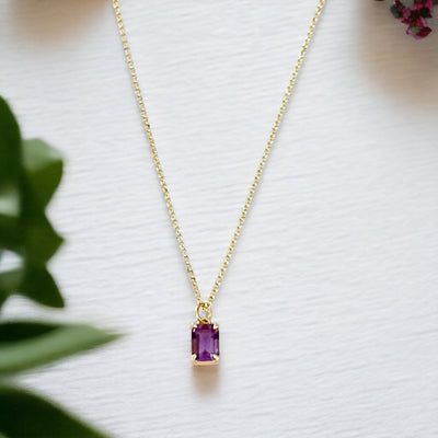 Liliana® | Violetta Amethyst Baguette Necklace