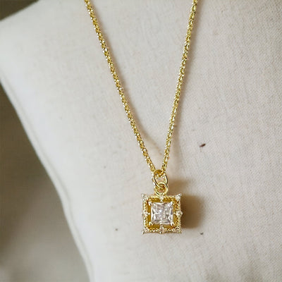Delia® | Illaria Square Baguette Necklace