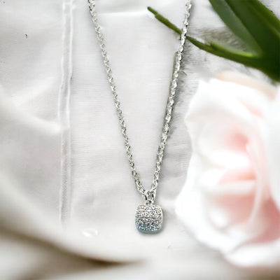 Soraya® | Tessa CZ Square Pendant Necklace