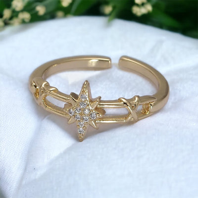 Willa® | Clarissa North Star Ring  Gold or Silver