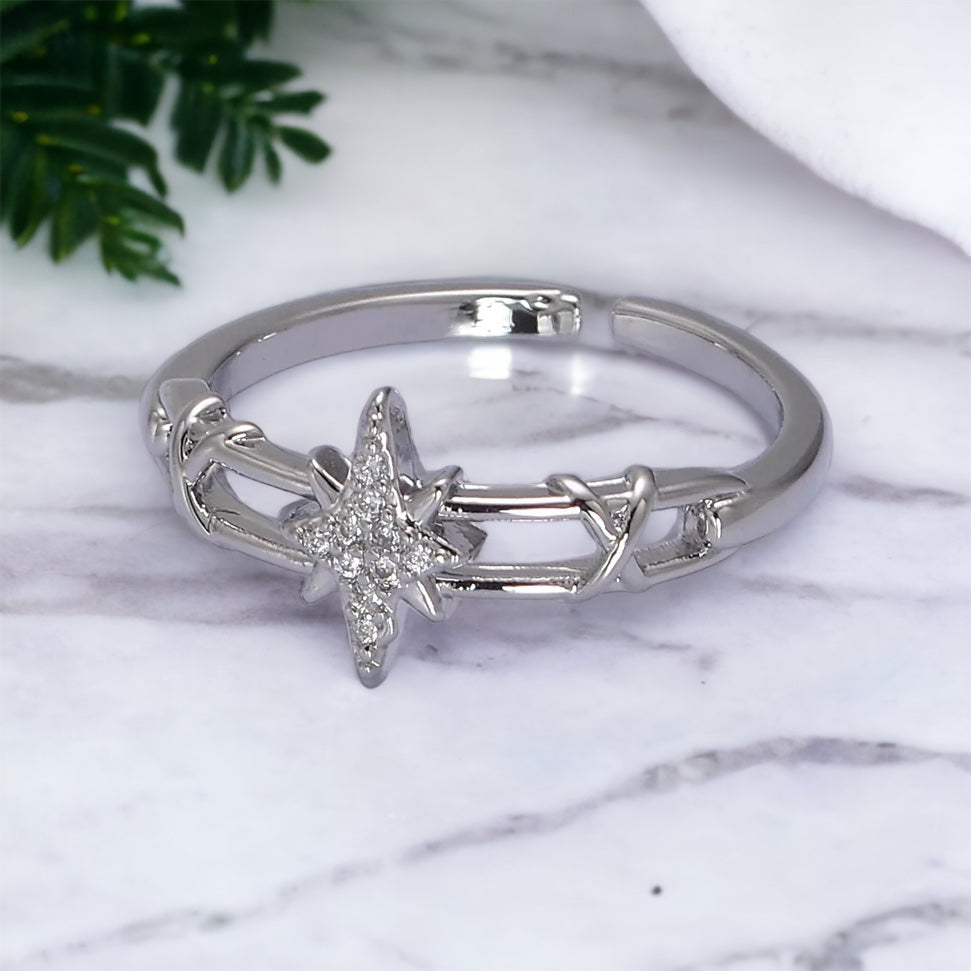 Willa® | Clarissa North Star Ring  Gold or Silver