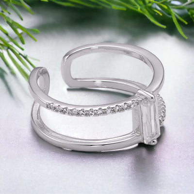 Jazmín® | Livia Baguette Ring  Gold or Silver
