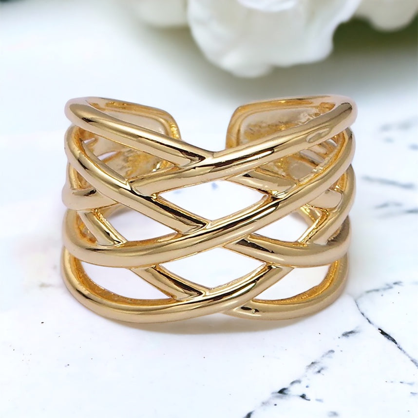 Casandra® | Nannetta Multiple Band Gold Ring
