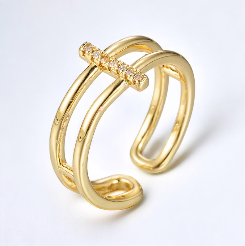 Thea® | Tibba Double Band Bar Ring