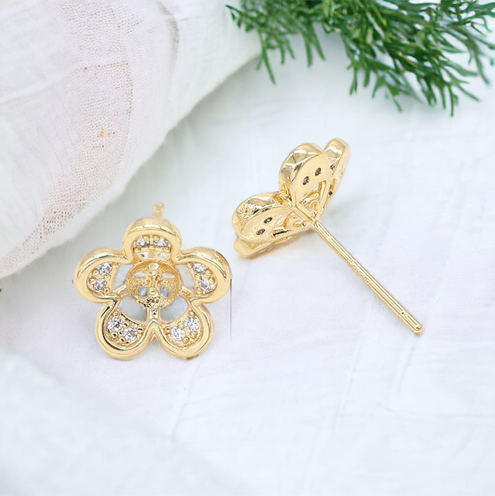 Viviana® | Rosetta Dainty Rose Petal Earrings