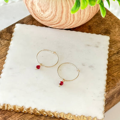 Gabriela® | Oria Mini Sparkle Hoop Earrings