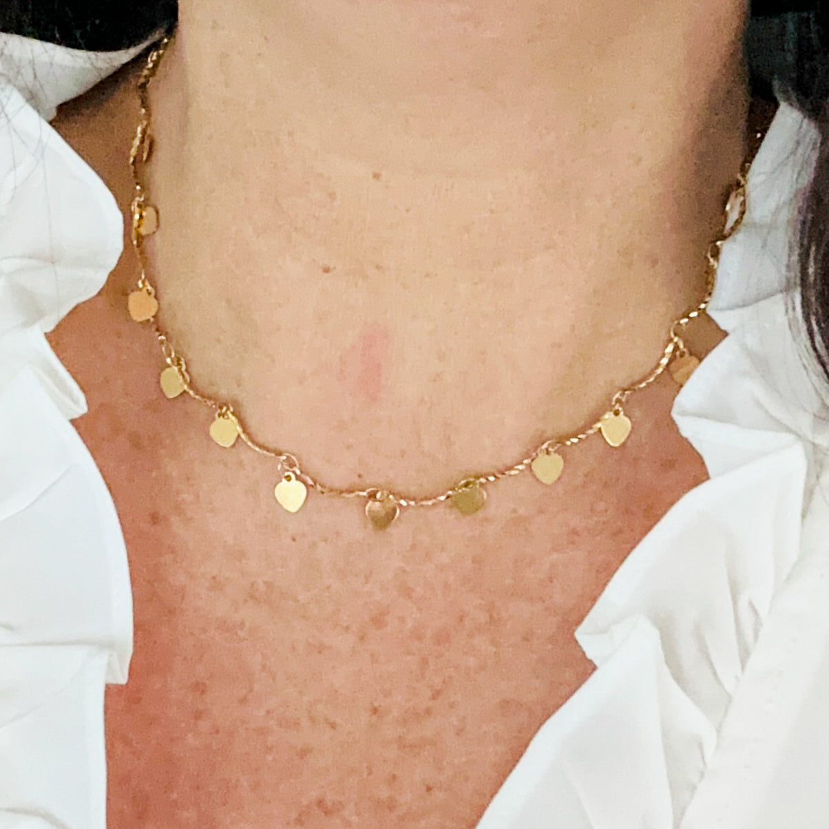 Valeria® | Melita Dangle Heart Choker Necklace