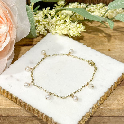 Miriam® | Gina Mini Pearl Charm Bracelet