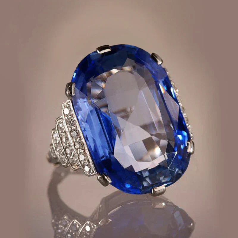 Imogen® | Vintage Blue Zirconia Silver Ring