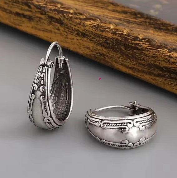 Eirene® | Silver Vintage Mandala Earrings