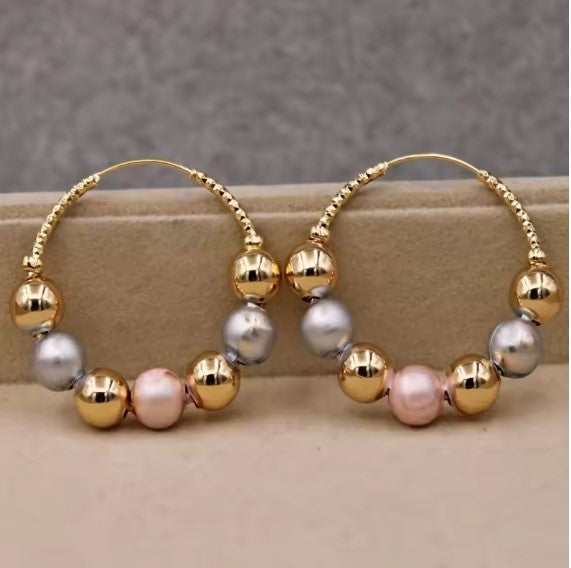 Octavia® | Gold Color Ball Bead Luxury Earring