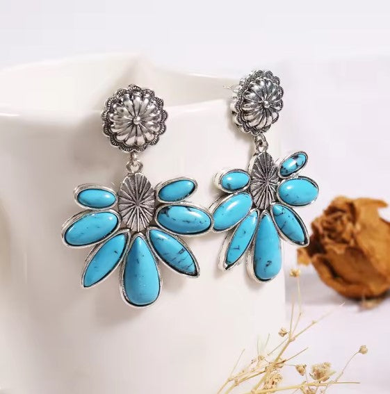 Matilda® | Vintage Blue Majestic Tribal Earrings