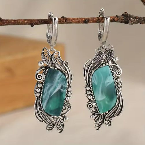 Carmen® | Elegant Blue Square Earrings