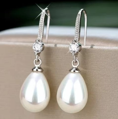 Circe® | Silver Pearls Drop Earrings